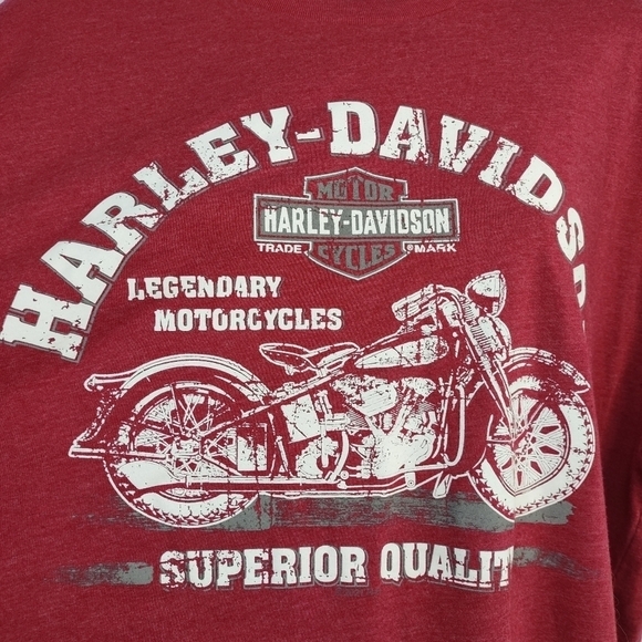 Harley-Davidson Men's Red Motorcycle T-shirt Size XL - Picture 7 of 10